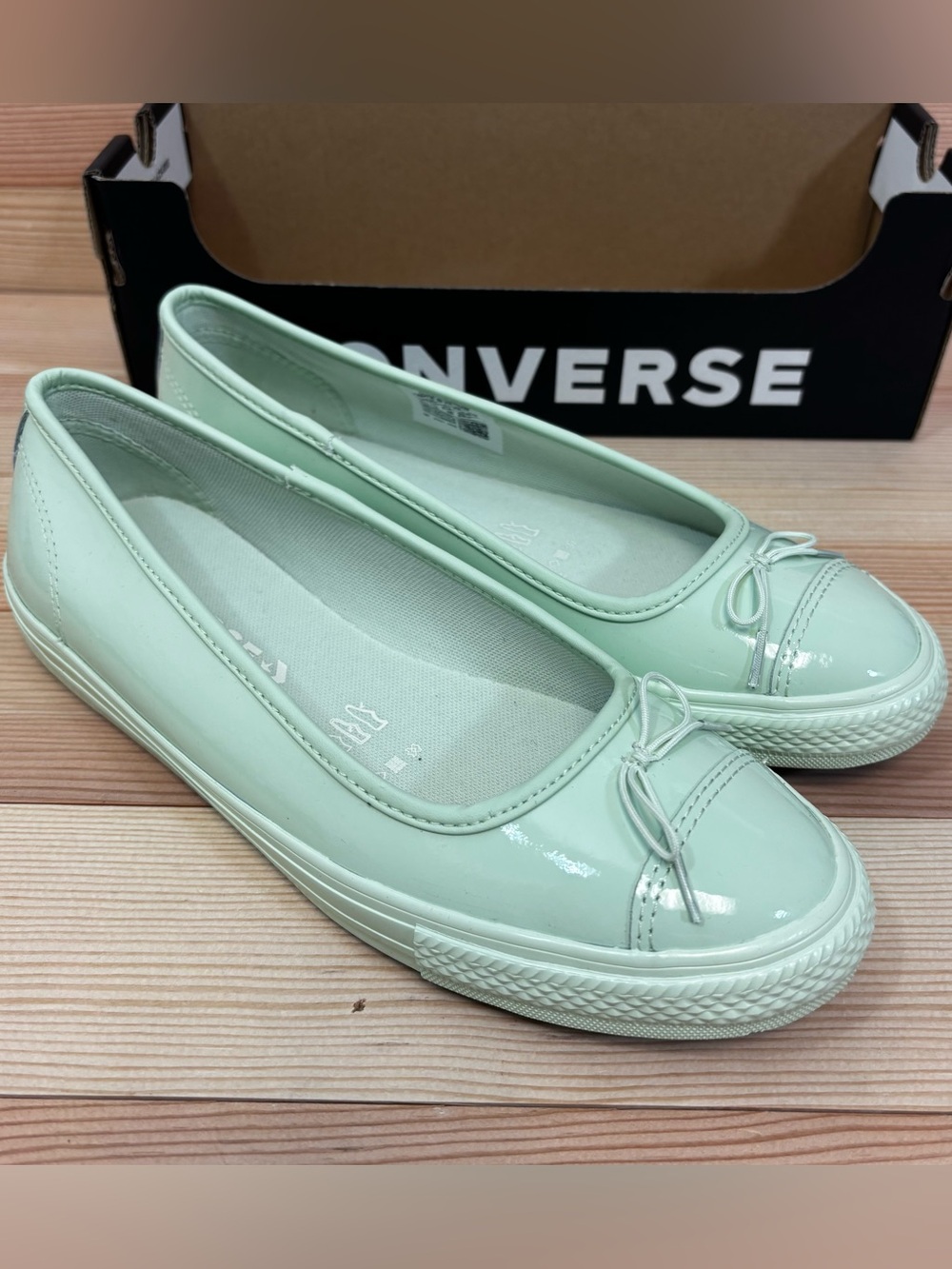 Converse CTAS All Star Dainty Ballerina Patent Leather Mint A14852C Woman 8.5